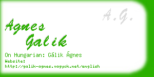 agnes galik business card